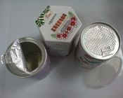Boîtes composées de papier hermétiques de tube de nourritures rondes de nutrition, boîte métallique de papier