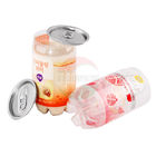 350ml dégagent le pot en plastique de bouteille d'animal familier de jus de cylindre/boisson avec le couvercle ouvert facile en aluminium