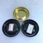 Gold Silver Iron Round Can Cover  /  ID73mm 300# Paper Tube Tin Bottom Lids