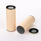 Emballage rond de tube de cylindre fait sur commande composé de papier de boîtes d'estampillage d'or avec le couvercle