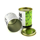 Tube de papier d'emballage de thé avec la couverture de papier ronde en métal de boîte à thé de couvercle en métal