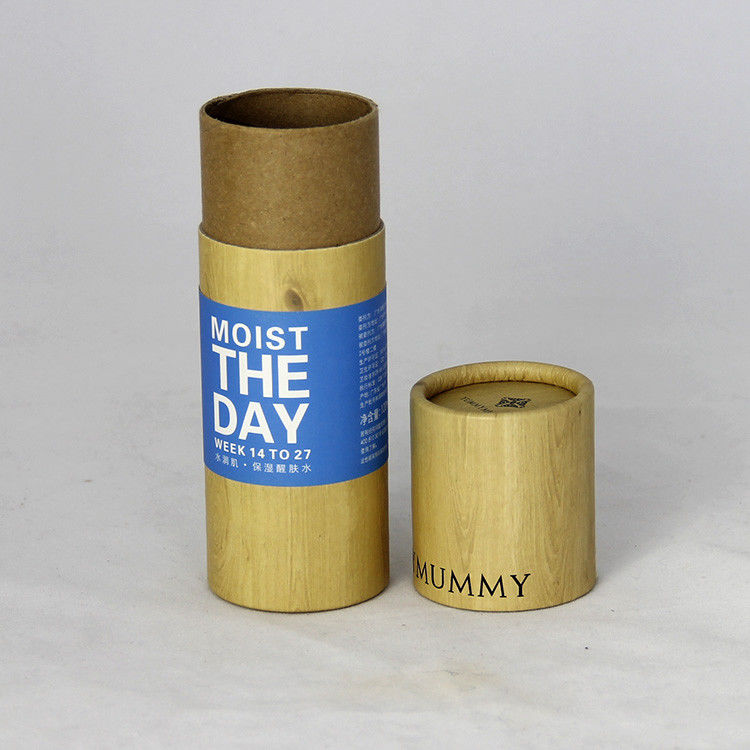 Le papier d'emballage cylindrique classique de modèle en bambou peut emballage pour des produits de soin pour la peau