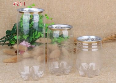 boîtes métalliques en plastique transparentes hermétiques de boîtes de boisson d'ANIMAL FAMILIER de la catégorie 345ml comestible