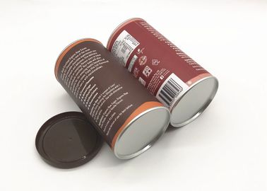 Food Grade Airtight Paper Cans Packaging / Empty Round Paper Tube