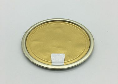 Customized Logo Aluminium Gold Foil Lid For Coffee Powder Not Easy To Cut Hands