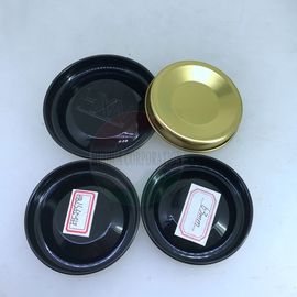 Gold Silver Iron Round Can Cover  /  ID73mm 300# Paper Tube Tin Bottom Lids