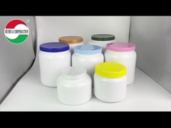 Larges pots en PET blanc Bouteilles en plastique de lait en poudre 2200 ml Pour l' emballage des aliments