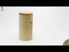 Tube en papier personnalisable avec couvercle en bois répondant aux exigences du client