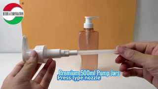 Bouteille PET 500ML Pot en plastique Couvercle à pompe pour shampooing et gel douche