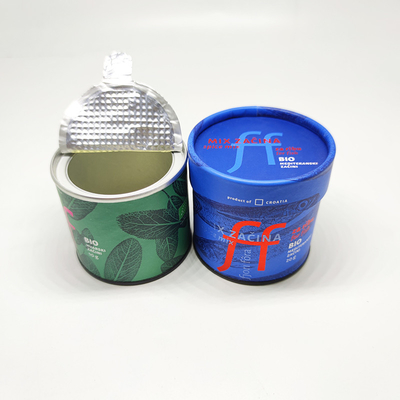 Find Similar Easy Open Aluminum Lid Customized Size Printed Logo Cylindrical Round Packaging Paper Cardboard Tube For Protein Powder / Coffee