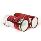 Bidons ronds rouges de thé d'emballage de tube de papier de boîte de Pantone adaptés aux besoins du client