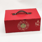 Custom Paper Full Moon Cake Box Packaging With Handle Bakery Packaging Container