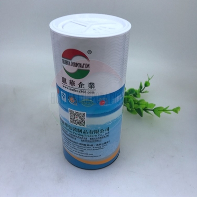 OEM Customized Round Cylinder Paper Tube Paper Packaging Jar with Rotating Switch Open Lids Shake Top For Power Suger Salt