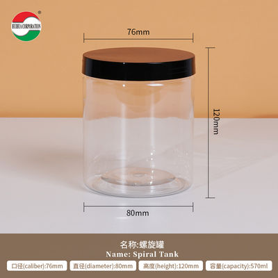 Food Grade PET Plastic Jar with Screw Cap for Milk Powder Dried Fruit Candy Snack Storage Direct Plastic Bottles Factory