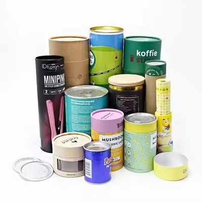 Food Grade Recyclable Kraft Paper Tube New Style Wine Cylinder Packaging for Cosmetic Craft Paper Cardboard Material Embossed