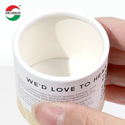 Custom Eco Friendly Biodegradable White Cardboard Paper Tube with OEM Size CMYK UV Gold Stamping Printing Paper Tube for Capsules