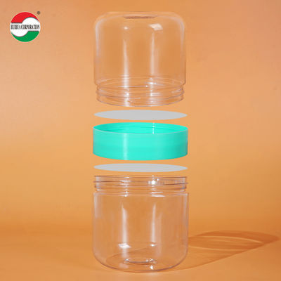 250ml 300ml 350ml 400ml Food Grade Double Sides PET Plastic Bottle for Soft Candy Cookie Dried Fruit Nut Snack Storage