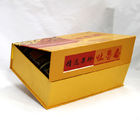 Boîtes-cadeau de papier réutilisées magnétiques jaunes qui respecte l'environnement pour la nourriture, thé, fruits secs