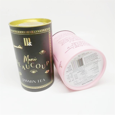 Boîte froide blanche d'emballage alimentaire de crème glacée de tube de papier de carton de cylindre composé avec le couvercle en métal