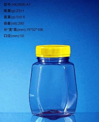 Pot recyclable de mini miel en plastique adapté aux besoins du client par pots clairs qui respecte l'environnement d'ANIMAL FAMILIER