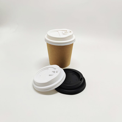 Disposable Recycled Double Wall Paper Coffee Cup With Lids Custom Logo Printed