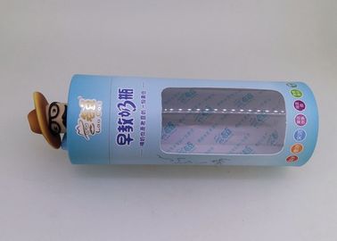les boîtes de papier de diamètre de 83mm empaquetant avec la fenêtre claire de PVC pour le biberon/coutume ont imprimé les tubes de papier