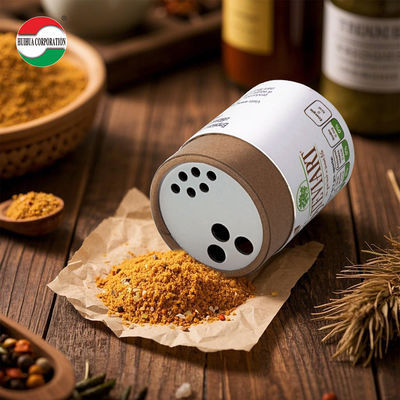 Environmental Biodegraded OEM Customized Kraft Paper Tube with Top Hole for Seasoning Spice Sault