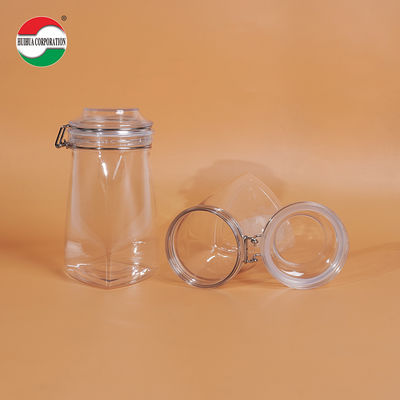 1080ML Recycled Used Transparent Storage Plastic Bottles Clear PET Cans Sealed Jar With Screw Lid for Pet food Coffee