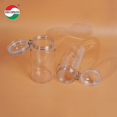 1660ML Recycled Used Transparent Storage Plastic Bottles Clear PET Cans Sealed Jar With Screw Lid for Pet food Coffee