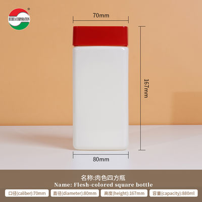 Food Grade PET Square Jar Screw Cap Direct Plastic Bottle For Clear Plastic Jars Candy Oatmeal Snacks Dried Fruit Empty Storage