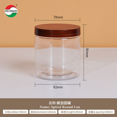 Food Grade PET Plastic Jar with Screw Cap for Milk Powder Dried Fruit Candy Snack Storage Direct Plastic Bottles Factory