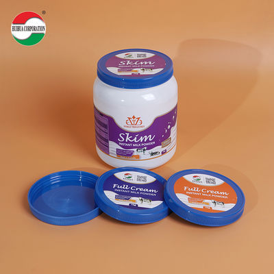 Produit alimentaire de qualité 502# 125mm en plastique PP PE Couvercle couvercle pour bouteille de poudre de lait ISO / SGS / FDA / FSSC Approuvé