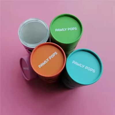 Airtight Food Grade Paper Tube Kraft Paperboard PET Inside Cylinder Superfoods Collagen Powder Packaging