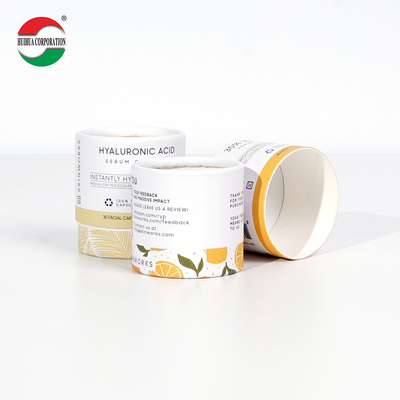 Custom Eco Friendly Biodegradable White Cardboard Paper Tube with OEM Size CMYK UV Gold Stamping Printing Paper Tube for Capsules