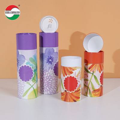 Custom Printed Kraft Cardboard Spice Paper Tube For Loose Powder Packaging Eco Friendly Cylinder