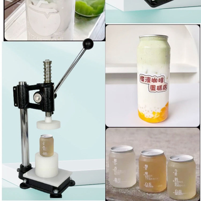 Faible MOQ Bon prix Cannes en plastique Tubes de papier Machine d'étanchéité de pressage Machine d'étanchéité pour boissons PET Can