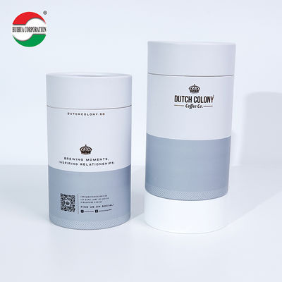 Bio-degradable Customized Food Grade Cylinder White Cardboard Paper Tube Packaging for Gift T-shirt Clothes