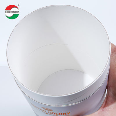 Bio-degradable Customized Food Grade Cylinder White Cardboard Paper Tube Packaging for Gift T-shirt Clothes
