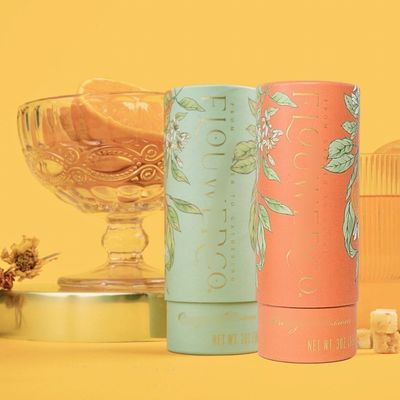 Food Grade Biodegradable Round Paper Container for Coffee Beans Tea Matcha Protein Powder Airtight Cylinder Paper Canister