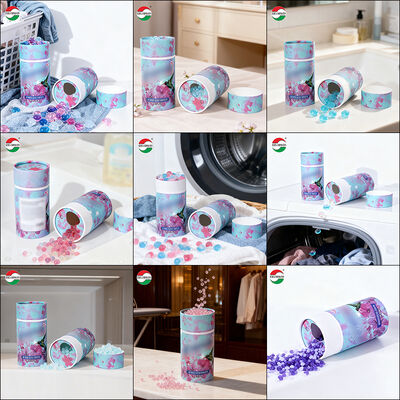 Customized Cylinder Packaging Tube for Branding Products Boxes with Window and Big Open for Laundry Perfume Beads Cosmetic