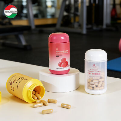 Vente directe d'usine Bouteille en plastique de médicament HDPE avec joint pour supplément de vitamines