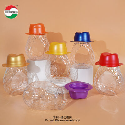 670ml Hat-Shaped PET Bottle With Teardrop-Shaped Body And Transparent Screw Cap
