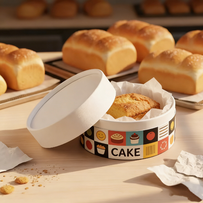 Biodegradable Food Tube Packaging for Cake Dessert Cheesecake Kraft High Temperature Baking Paper Canister