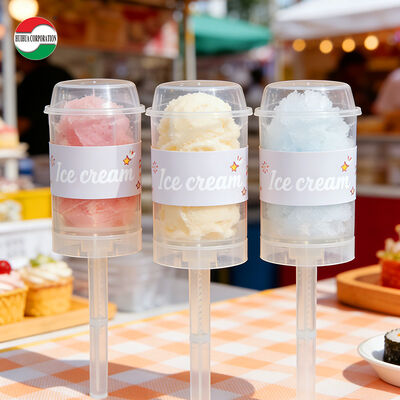 New Eco Friendly Clear PP Plastic To Go Sushi Roll Push Up Pop Tube Packaging Shooter Cup Cylinder Container With Cover