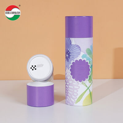 Eco‑Friendly Rotatable Shaker Paper Canister Recyclable Paper Powder Shaker Tube With Sifter Lid