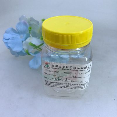 La poignée en plastique claire carrée fêlée empilable de la nourriture 225ml de bouche large cogne