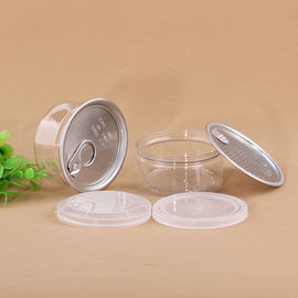 PET Plastic Food Packaging 67mm 100ml Clear Plastic Cylinder
