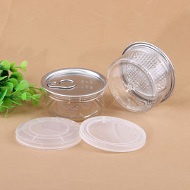 PET Plastic Food Packaging 67mm 100ml Clear Plastic Cylinder