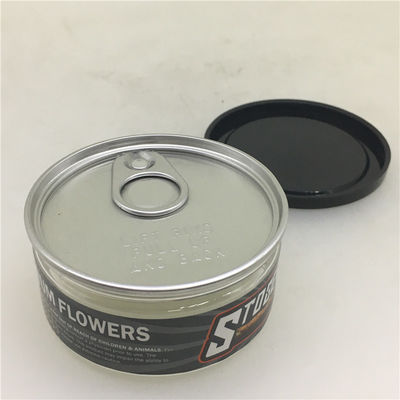 Produits alimentaires en plastique PET Boissons Pop Top Bouteille avec couvercle en aluminium facile à ouvrir 100 ml Noix de plastique claire Cannes à bonbons