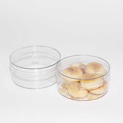 Catégorie comestible transparente rond la boîte en plastique d'ANIMAL FAMILIER de conteneur avec le couvercle clair